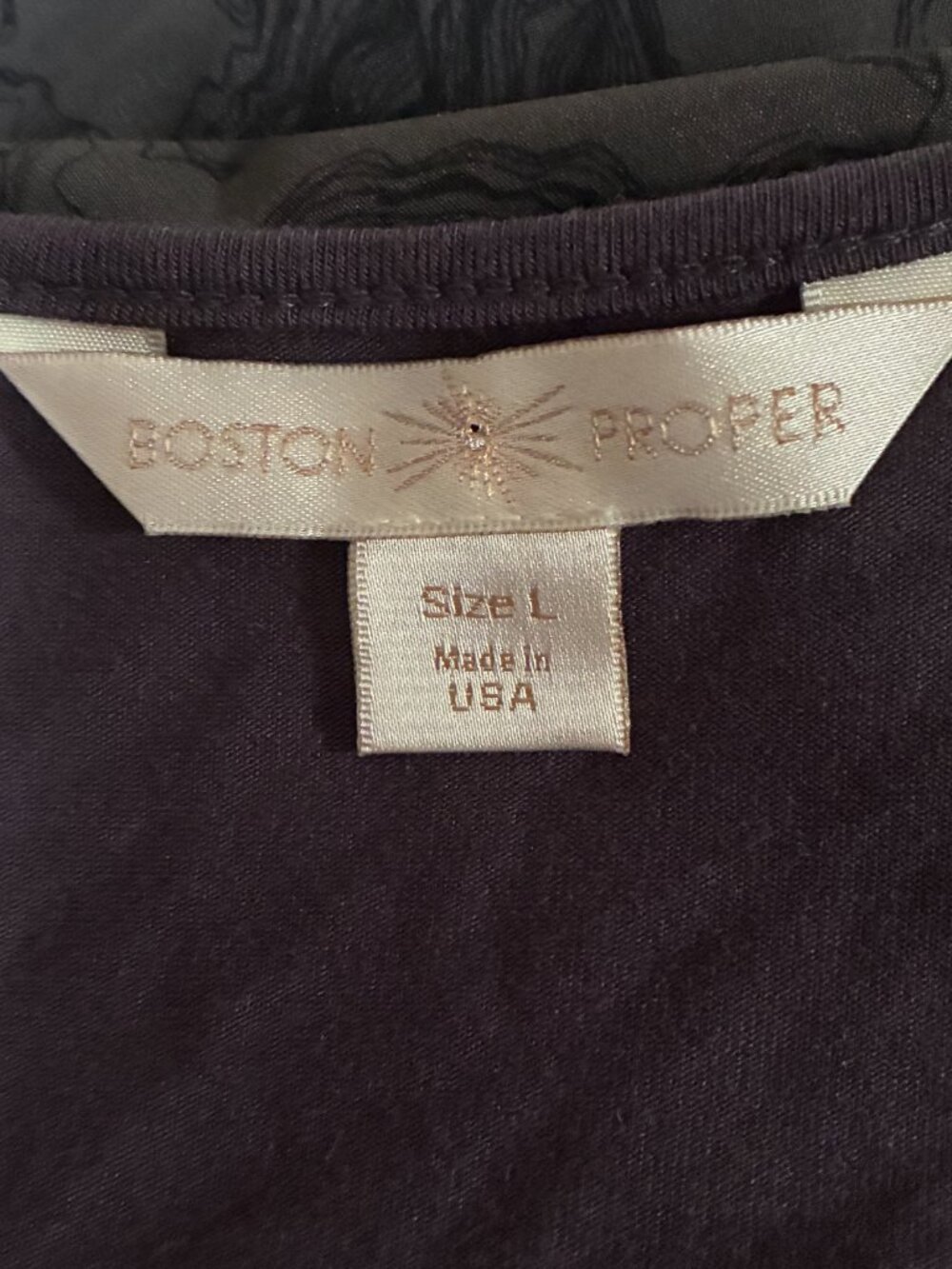 BOSTON PROPER Top Dress Large Gray Beads Ruched Tunic Boho Y2K Whimsigoth Fairy - Picture 5 of 7